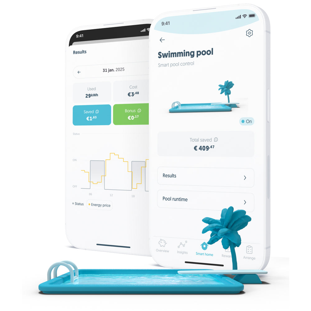 Koppel gemakkelijk je zwembad aan de Frank app